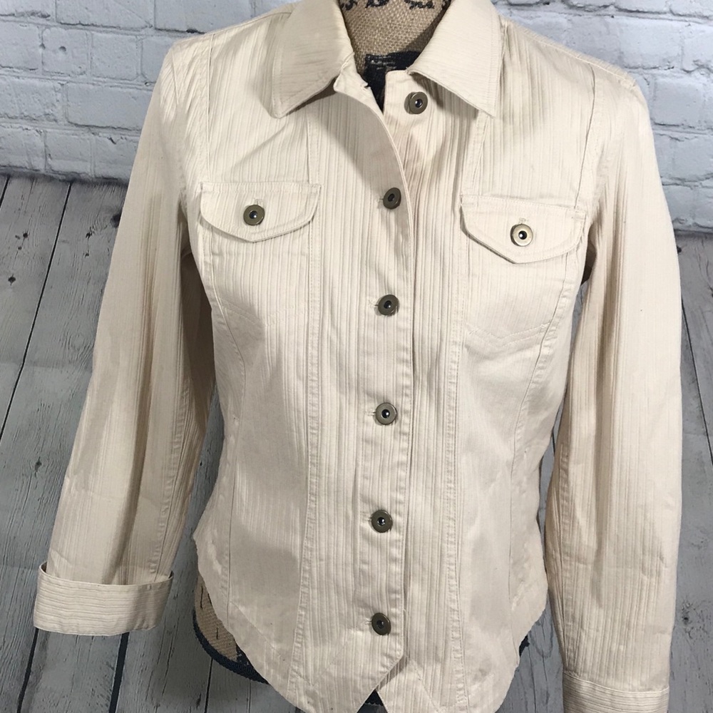 Coldwater Creek Jean Pleated Jacket